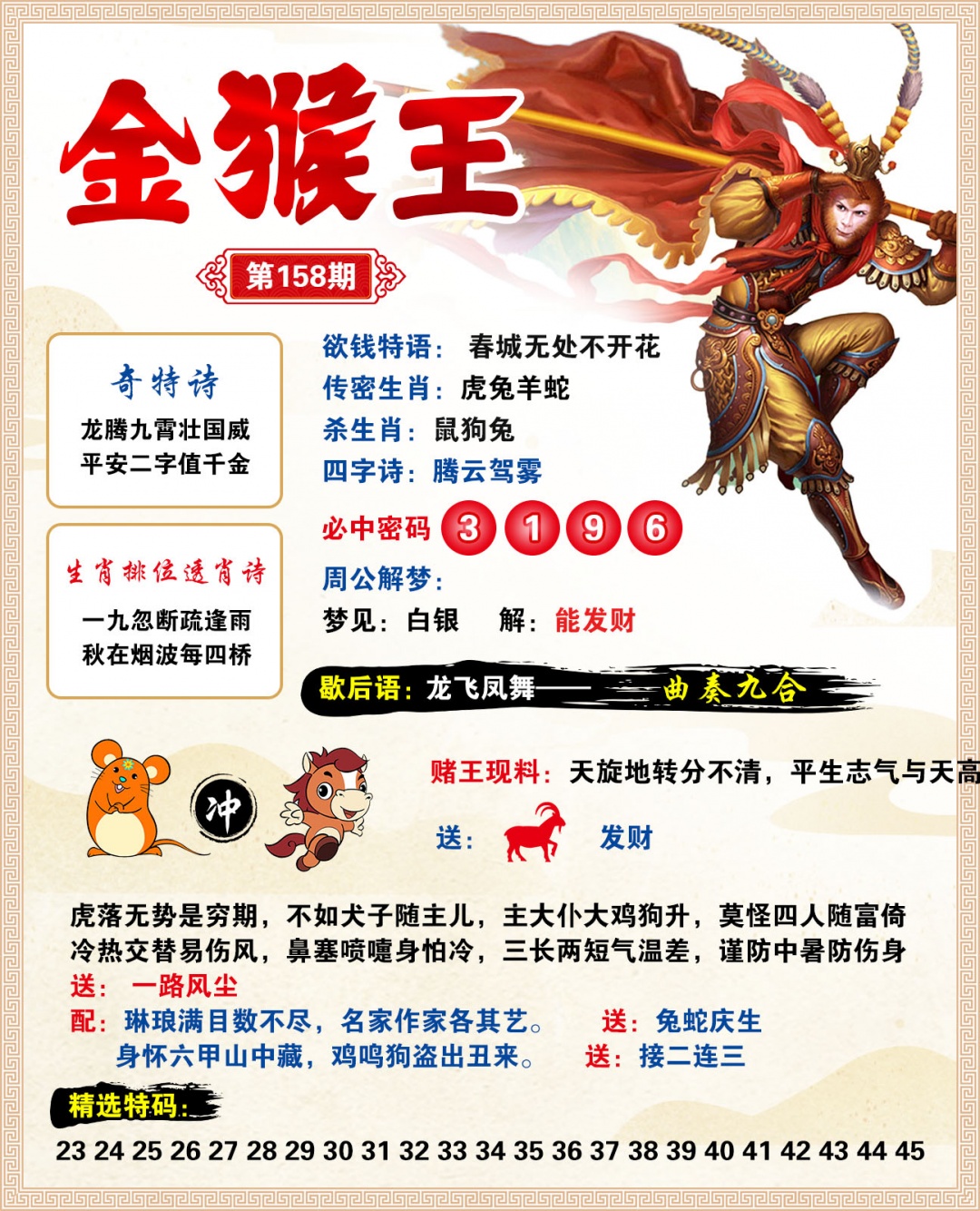 2026158金猴王预测